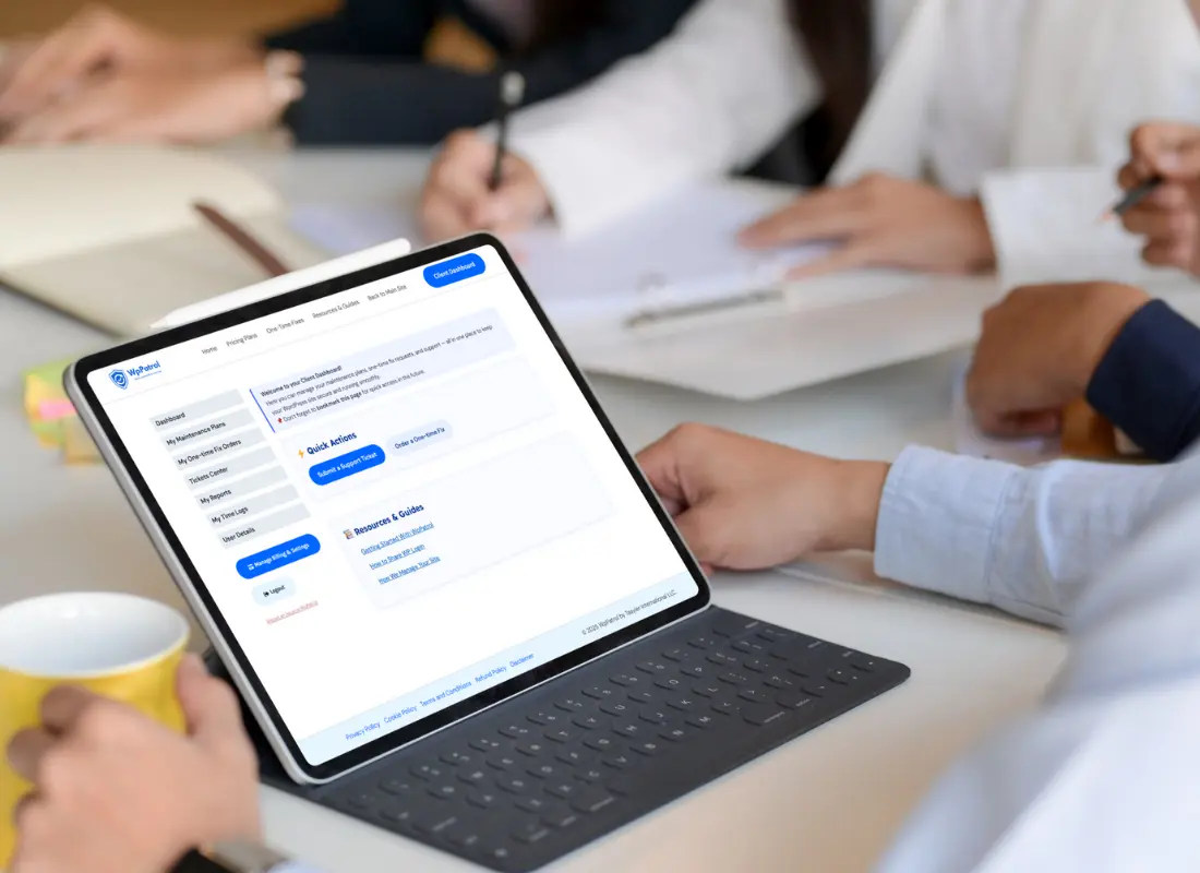 WpPatrol dashboard preview